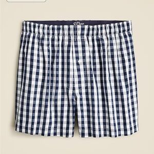 J.Crew Patterned boxer in navy white gingham